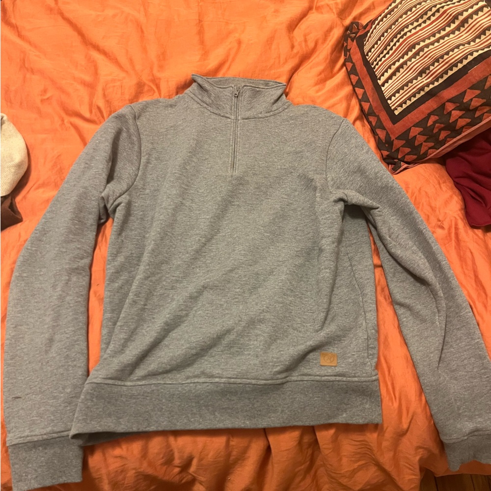 Gray Revtown 1/4 Zip Sweater